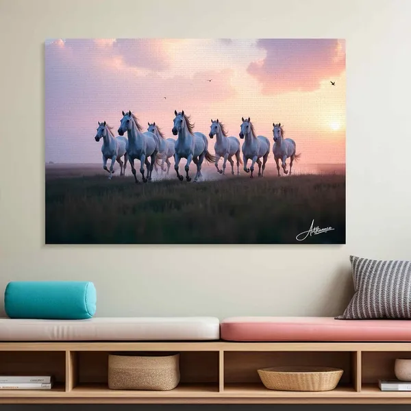 Seven_Horses_Art_Ready_Hang_380_Canvas_Painting_For_Home_And_Offices