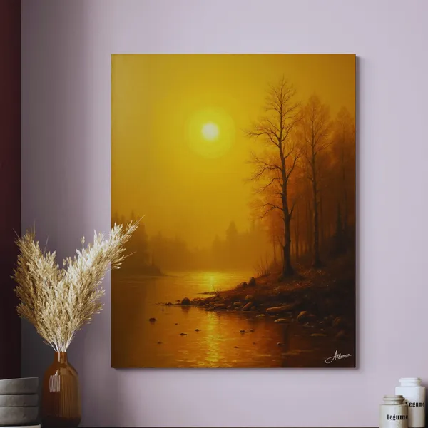 Golden_Nature_Portrait_Meditation_Scene_Decor_Canvas_Painting_For_Home_And_Offices
