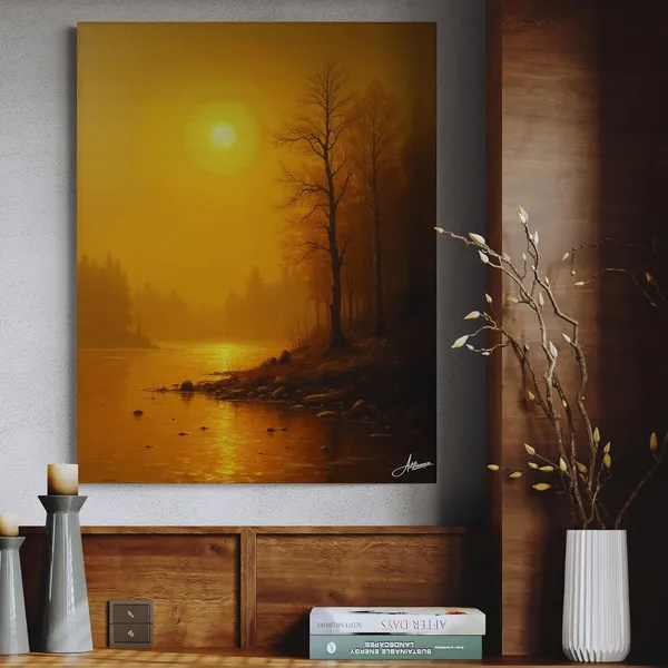 Golden_Nature_Portrait_Meditation_Scene_Decor_Canvas_Painting_For_Home_And_Offices