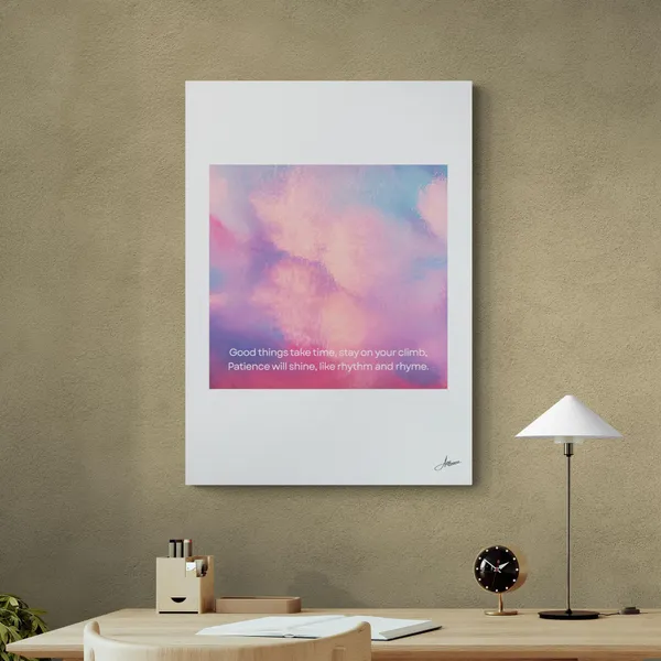 Quotes_Office_Good_Things_Take_Time_Canvas_Painting_For_Home_And_Offices
