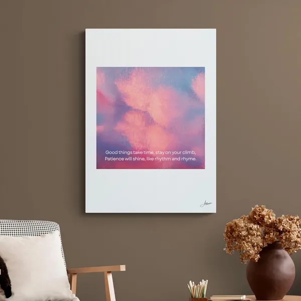 Quotes_Office_Good_Things_Take_Time_Canvas_Painting_For_Home_And_Offices