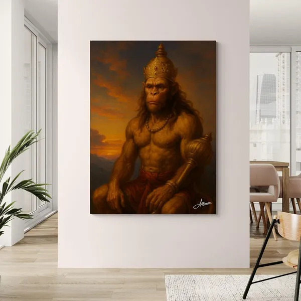 Hanuman_Bajrang_Bali_Vastu_Art_Warm_Canvas_Painting_For_Home_And_Offices