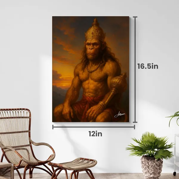 Hanuman_Bajrang_Bali_Vastu_Art_Warm_Canvas_Painting_For_Home_And_Offices