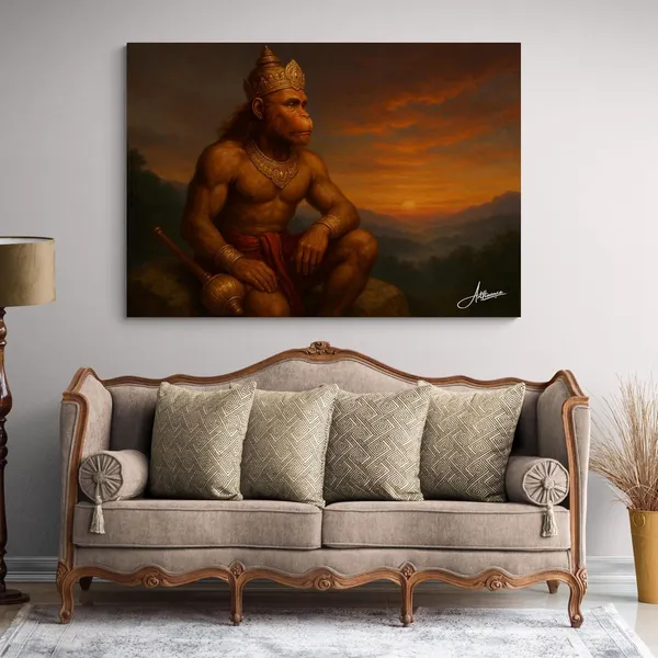 Hanuman_Bajrang_Bali_Vastu_Art_Warm_Canvas_Painting_For_Home_And_Offices