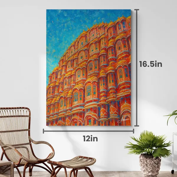 Hawa_Mahal_Realistic_Jaipur_Tourism_Beautiful_Canvas_Painting_For_Home_And_Offices