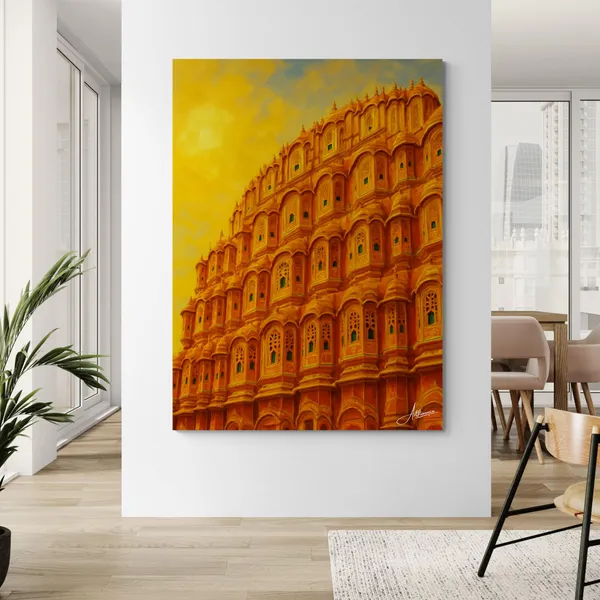 Jaipur_Rajasthan_Tourism_Historical_Place_Canvas_Painting_For_Home_And_Offices