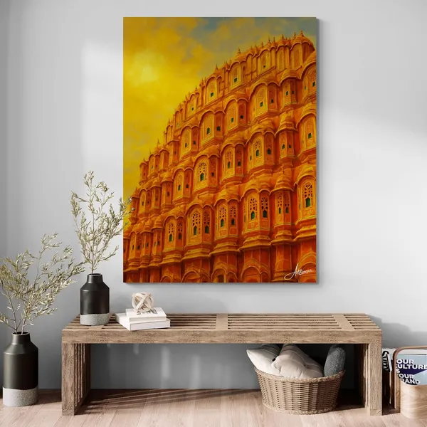 Jaipur_Rajasthan_Tourism_Historical_Place_Canvas_Painting_For_Home_And_Offices