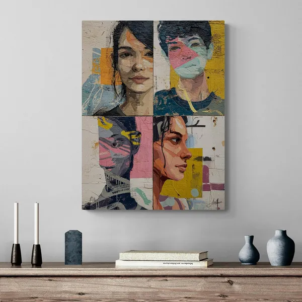 Split_Portrait_Abstract_Human_Framed_Art_Canvas_Painting_For_Home_And_Offices