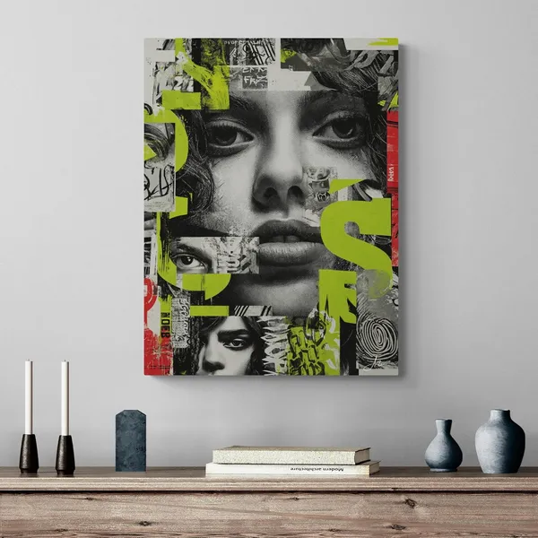 Graphic_Pop_Abstract_Human_Framed_Art_Canvas_Painting_For_Home_And_Offices