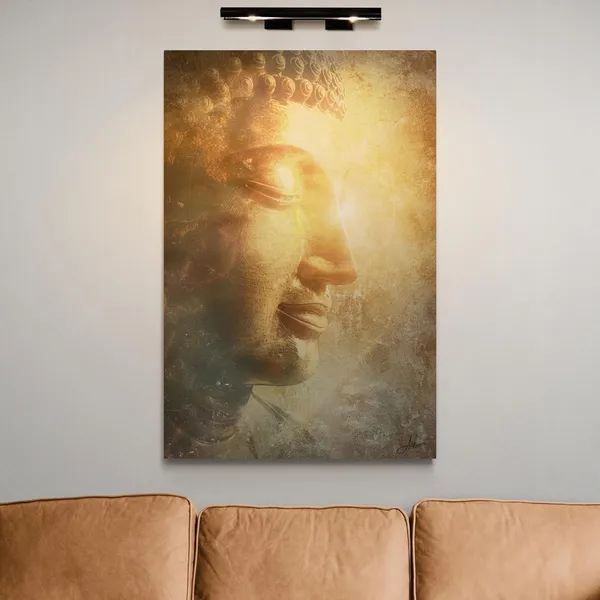 Golden_Light_Buddha_Framed_Art_Side_Canvas_Painting_For_Home_And_Offices