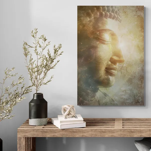 Golden_Light_Buddha_Framed_Art_Side_Canvas_Painting_For_Home_And_Offices