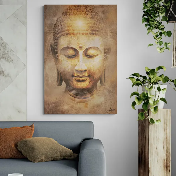 Enlightened_Golden_Buddha_Framed_Art_Sacred_Canvas_Painting_For_Home_And_Offices