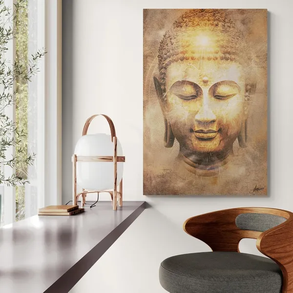 Enlightened_Golden_Buddha_Framed_Art_Sacred_Canvas_Painting_For_Home_And_Offices