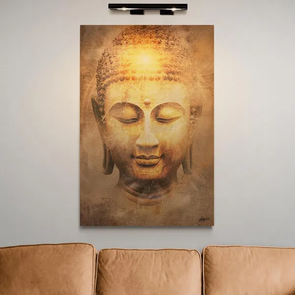 Enlightened_Golden_Buddha_Framed_Art_Sacred_Canvas_Painting_For_Home_And_Offices