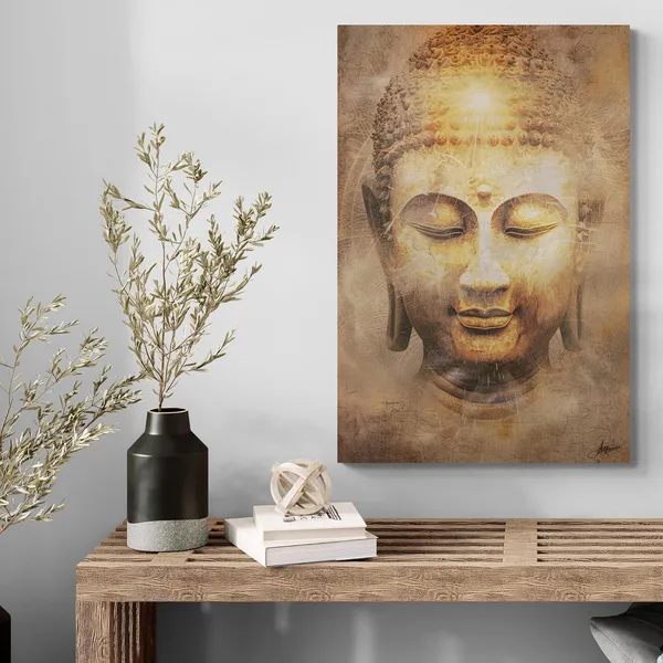Enlightened_Golden_Buddha_Framed_Art_Sacred_Canvas_Painting_For_Home_And_Offices