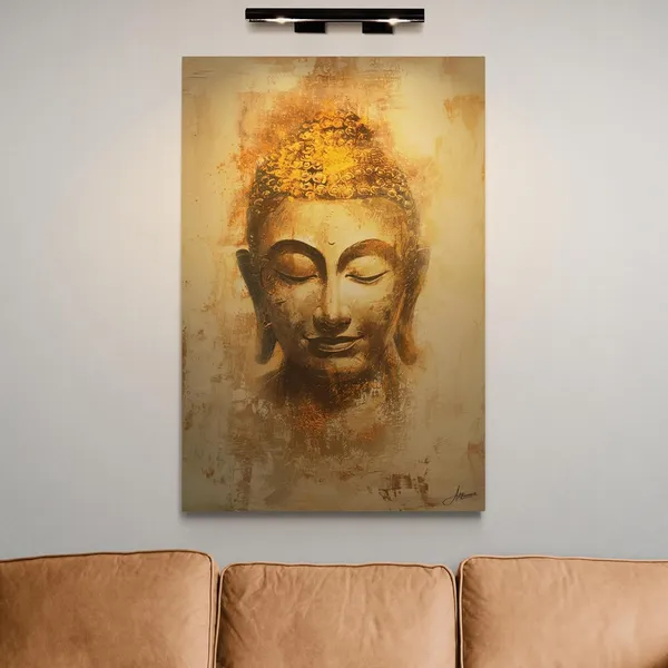 Minimal_Golden_Buddha_Framed_Art_Soft_Canvas_Painting_For_Home_And_Offices