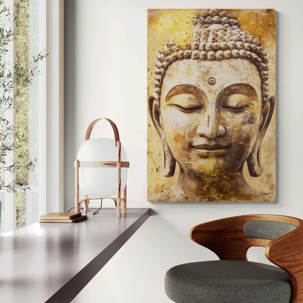 Classic_Serenity_Buddha_Framed_Art_Earthy_Canvas_Painting_For_Home_And_Offices