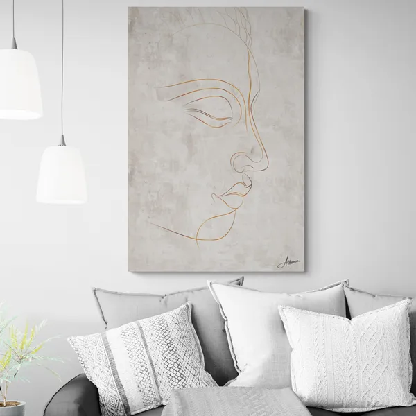 Abstract_Buddha_Contour_Framed_Art_Luxury_Canvas_Painting_For_Home_And_Offices