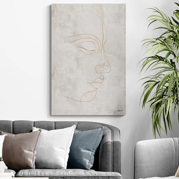 Abstract_Buddha_Contour_Framed_Art_Luxury_Canvas_Painting_For_Home_And_Offices