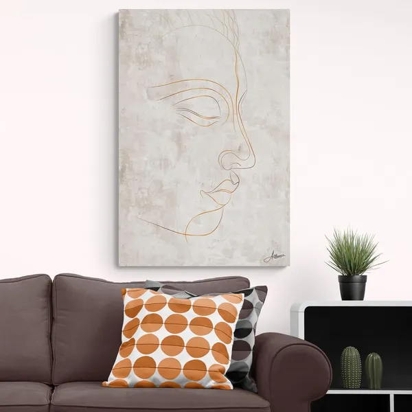 Abstract_Buddha_Contour_Framed_Art_Luxury_Canvas_Painting_For_Home_And_Offices