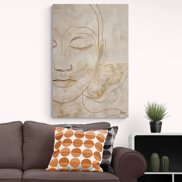 Contemporary_Buddha_Line_Art_Framed_Canvas_Painting_For_Home_And_Offices