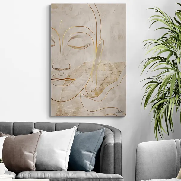 Contemporary_Buddha_Line_Art_Framed_Canvas_Painting_For_Home_And_Offices