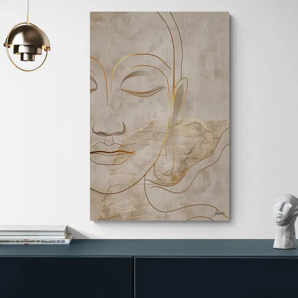 Contemporary_Buddha_Line_Art_Framed_Canvas_Painting_For_Home_And_Offices