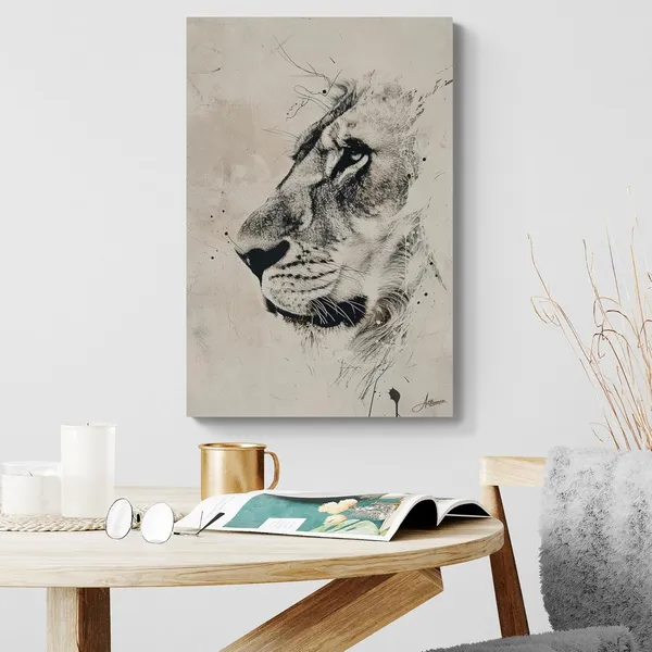 Minimal_Lion_Framed_Art_Premium_Contemporary_Canvas_Painting_For_Home_And_Offices