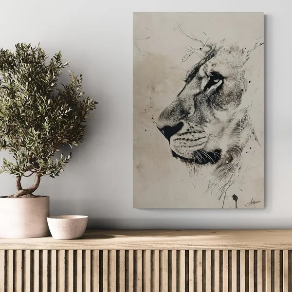 Minimal_Lion_Framed_Art_Premium_Contemporary_Canvas_Painting_For_Home_And_Offices