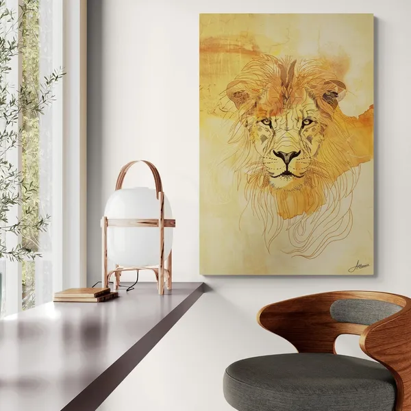 Symmetrical_Lion_Framed_Art_Premium_Minimal_Canvas_Painting_For_Home_And_Offices