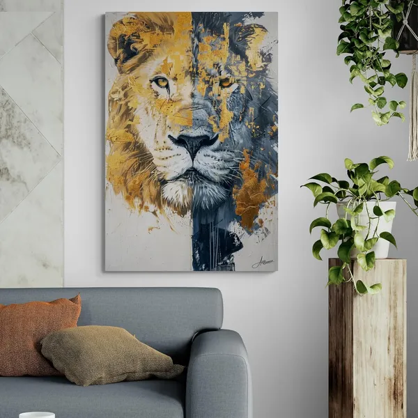 Dual_Essence_Lion_Framed_Art_Premium_Canvas_Painting_For_Home_And_Offices