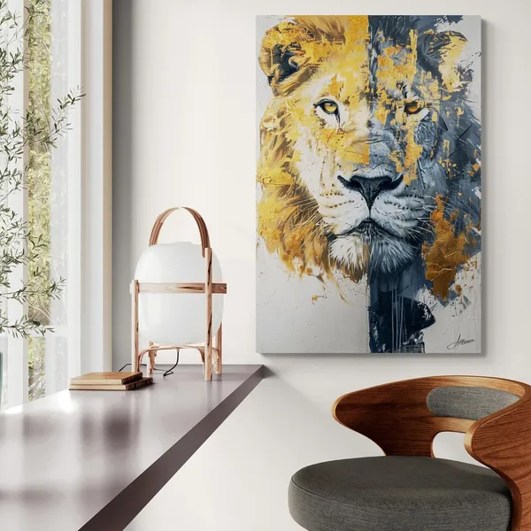 Dual_Essence_Lion_Framed_Art_Premium_Canvas_Painting_For_Home_And_Offices