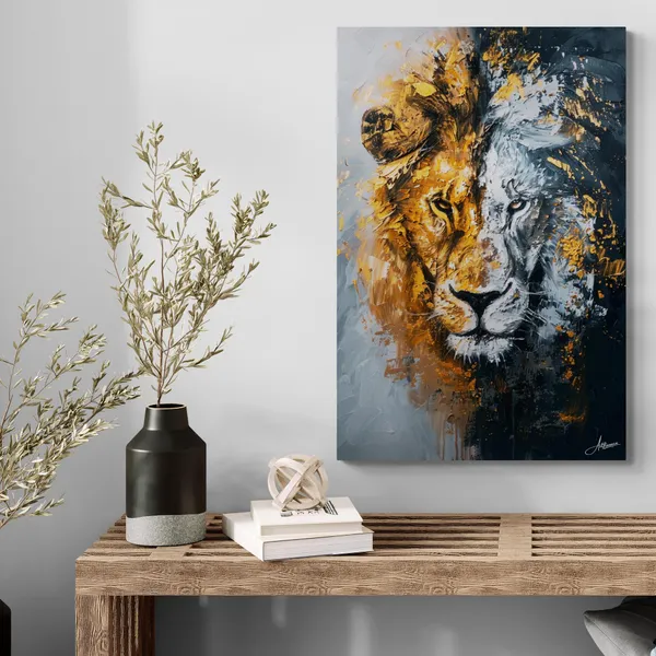 Shadow_Strength_Lion_Framed_Art_Premium_Canvas_Painting_For_Home_And_Offices
