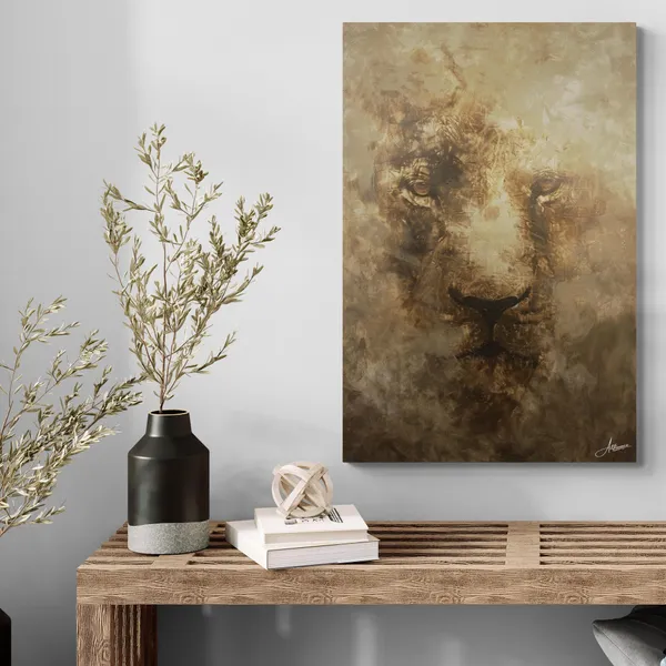 Earthbound_Lion_Framed_Art_Premium_Textured_Canvas_Painting_For_Home_And_Offices