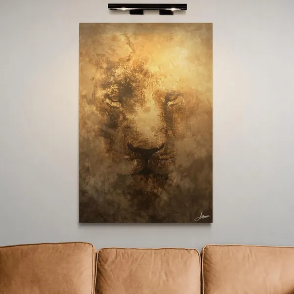 Earthbound_Lion_Framed_Art_Premium_Textured_Canvas_Painting_For_Home_And_Offices