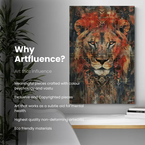 Tribal_Geometry_Lion_Framed_Art_Premium_Canvas_Painting_For_Home_And_Offices