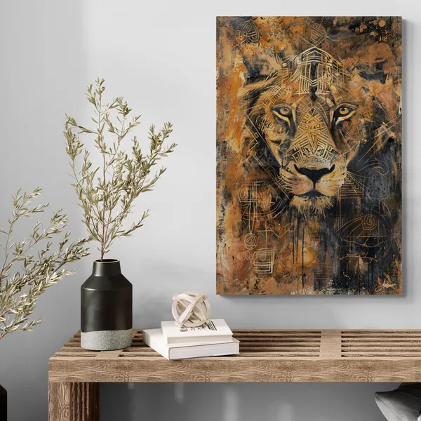 Symbolic_Power_Lion_Framed_Art_Premium_Canvas_Painting_For_Home_And_Offices