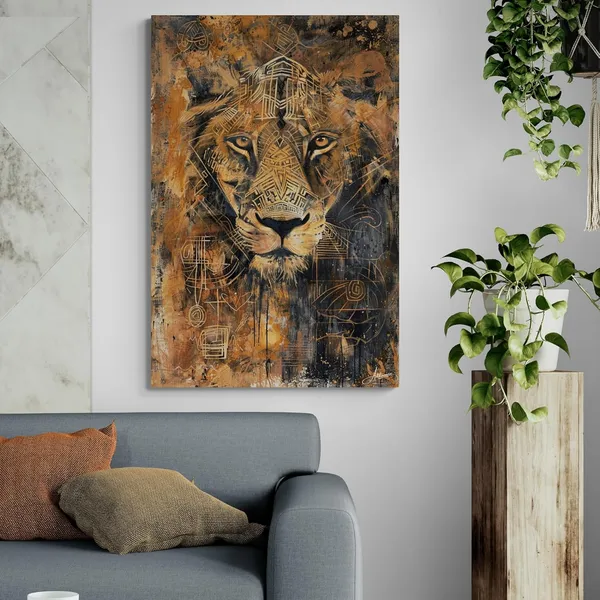 Symbolic_Power_Lion_Framed_Art_Premium_Canvas_Painting_For_Home_And_Offices