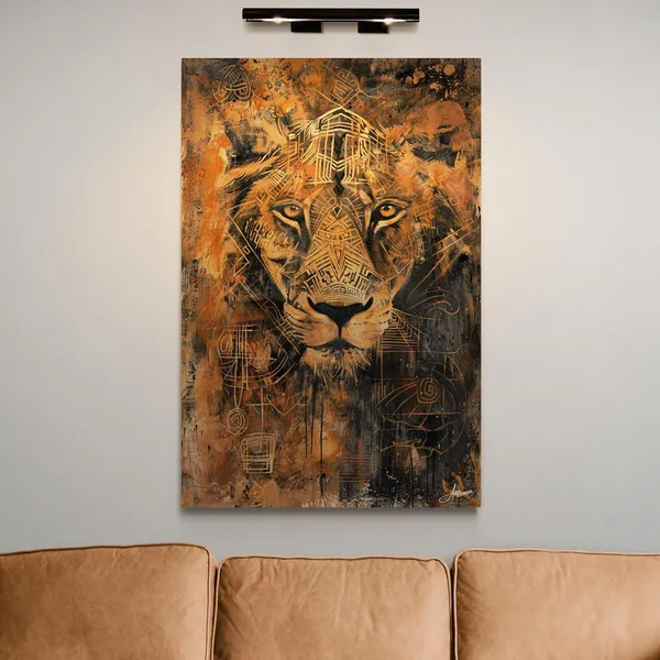 Symbolic_Power_Lion_Framed_Art_Premium_Canvas_Painting_For_Home_And_Offices