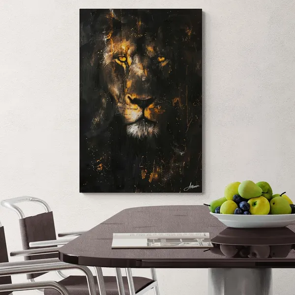 Golden_Ember_Lion_Framed_Art_Premium_Canvas_Painting_For_Home_And_Offices