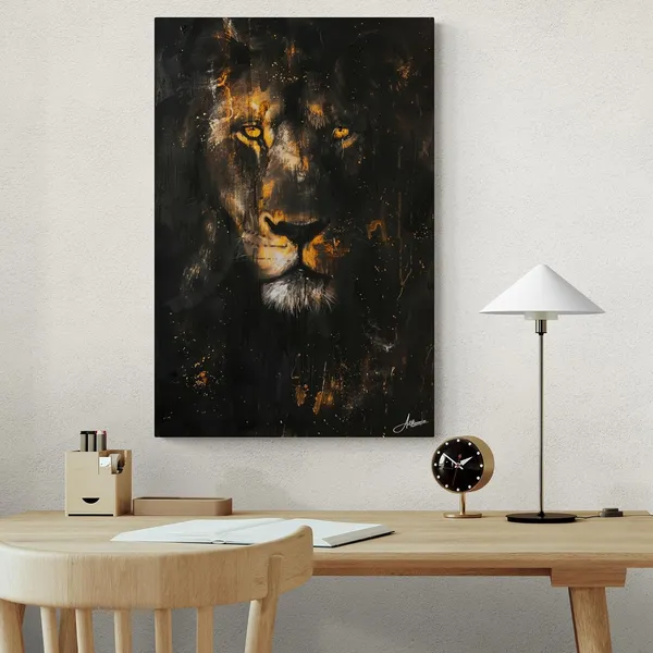 Golden_Ember_Lion_Framed_Art_Premium_Canvas_Painting_For_Home_And_Offices