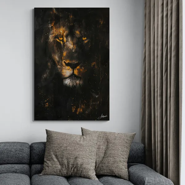 Golden_Ember_Lion_Framed_Art_Premium_Canvas_Painting_For_Home_And_Offices