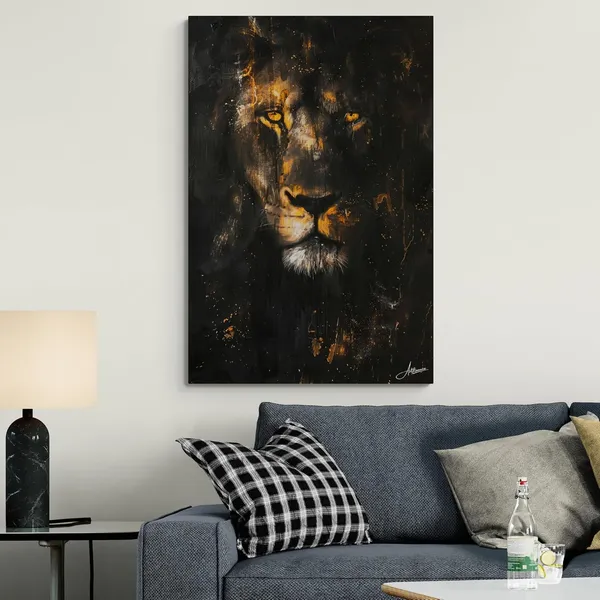 Golden_Ember_Lion_Framed_Art_Premium_Canvas_Painting_For_Home_And_Offices
