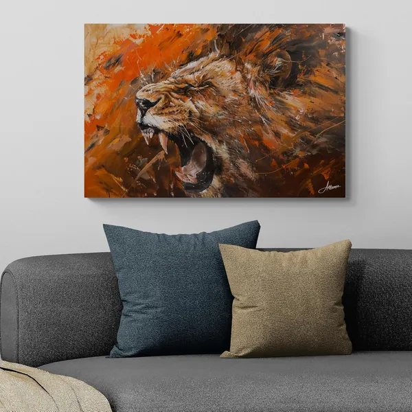 Roaring_Lion_Framed_Art_Premium_Wild_Canvas_Painting_For_Home_And_Offices