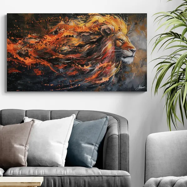 Powerful_Lion_Framed_Art_Premium_Artistic_Canvas_Painting_For_Home_And_Offices