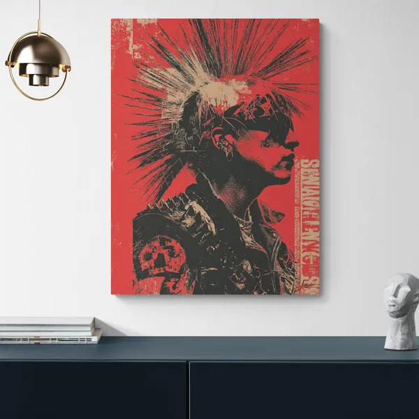 Punk_Rebel_Abstract_Man_Framed_Art_Canvas_Painting_For_Home_And_Offices