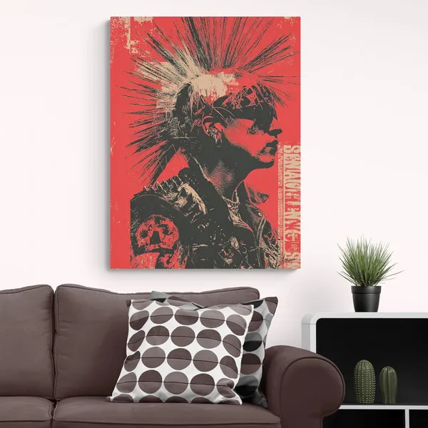 Punk_Rebel_Abstract_Man_Framed_Art_Canvas_Painting_For_Home_And_Offices