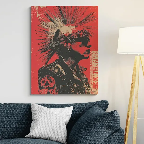 Punk_Rebel_Abstract_Man_Framed_Art_Canvas_Painting_For_Home_And_Offices