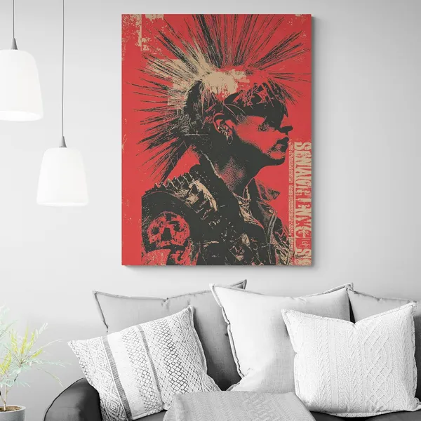 Punk_Rebel_Abstract_Man_Framed_Art_Canvas_Painting_For_Home_And_Offices