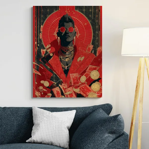 Red_Power_Abstract_Leader_Framed_Art_Canvas_Painting_For_Home_And_Offices